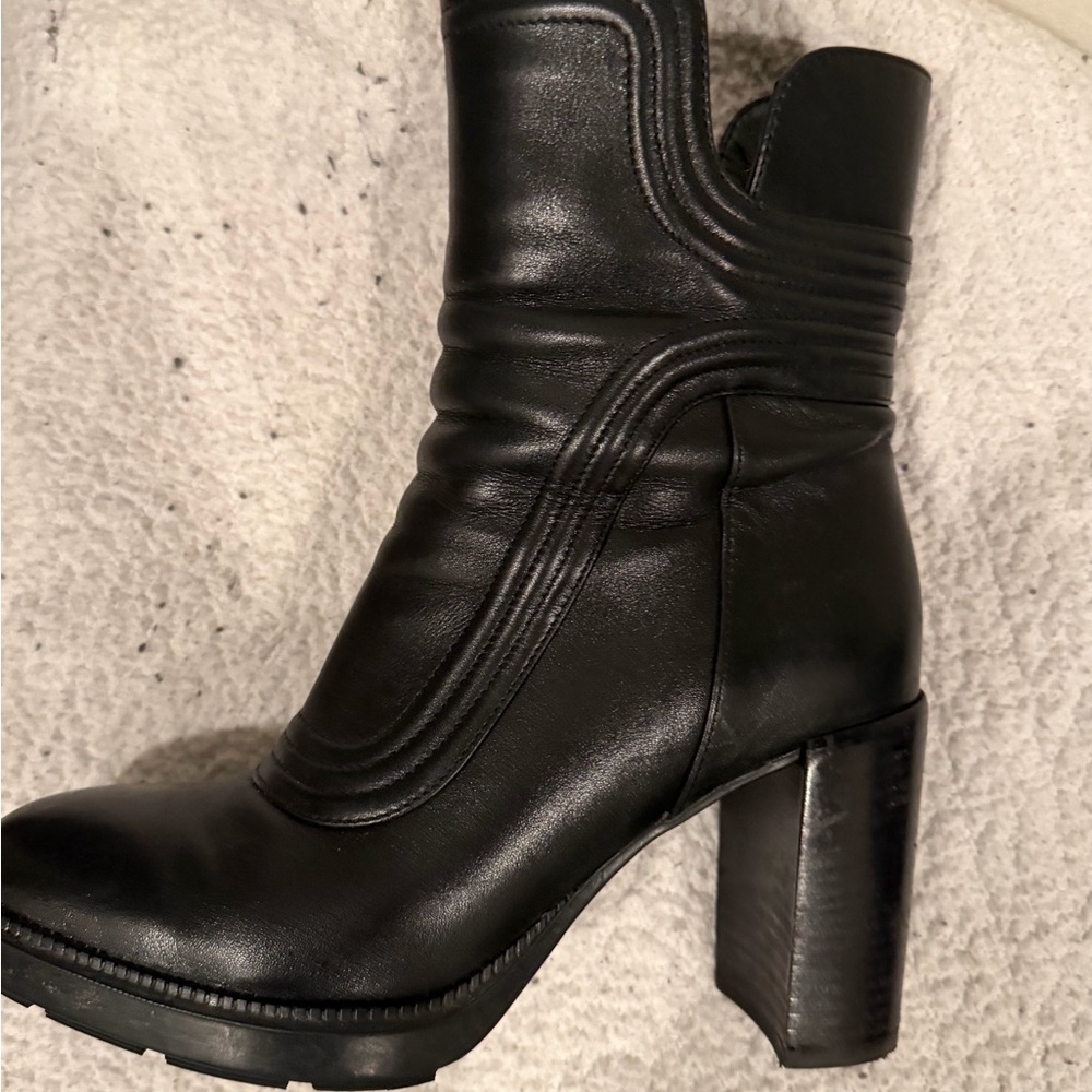 Aquatalia Black Leather Ankle Boots